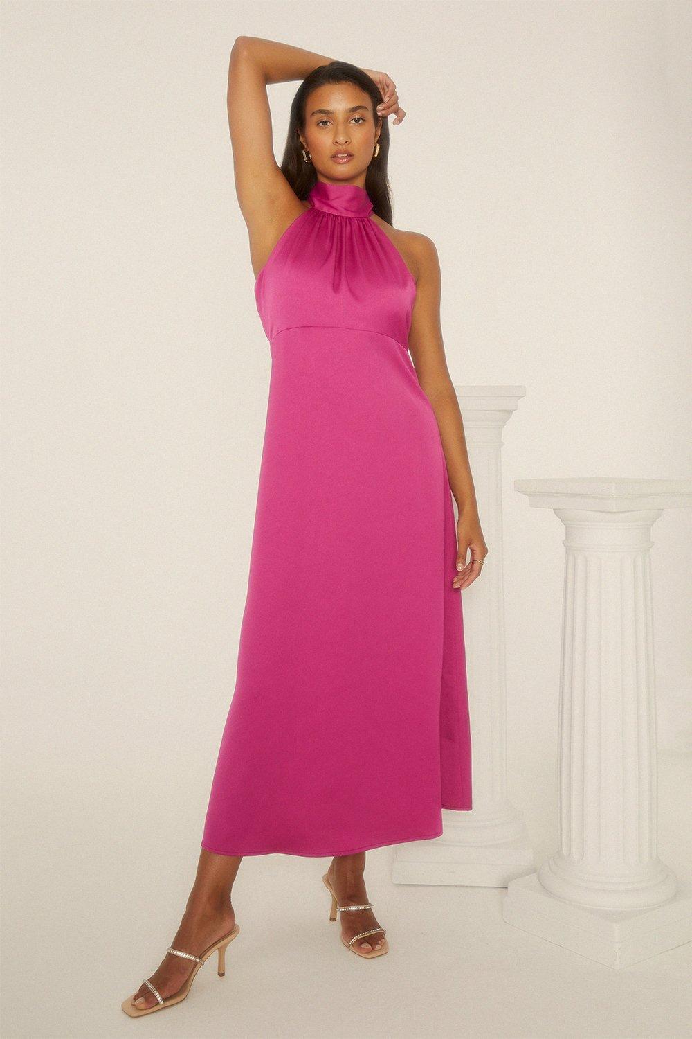 magenta petite dress