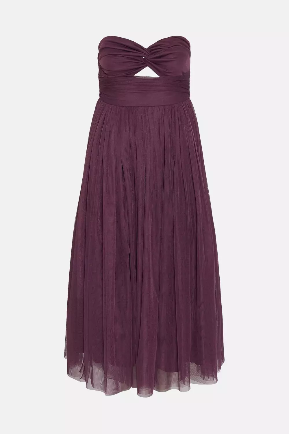 Oasis twist front midi dress